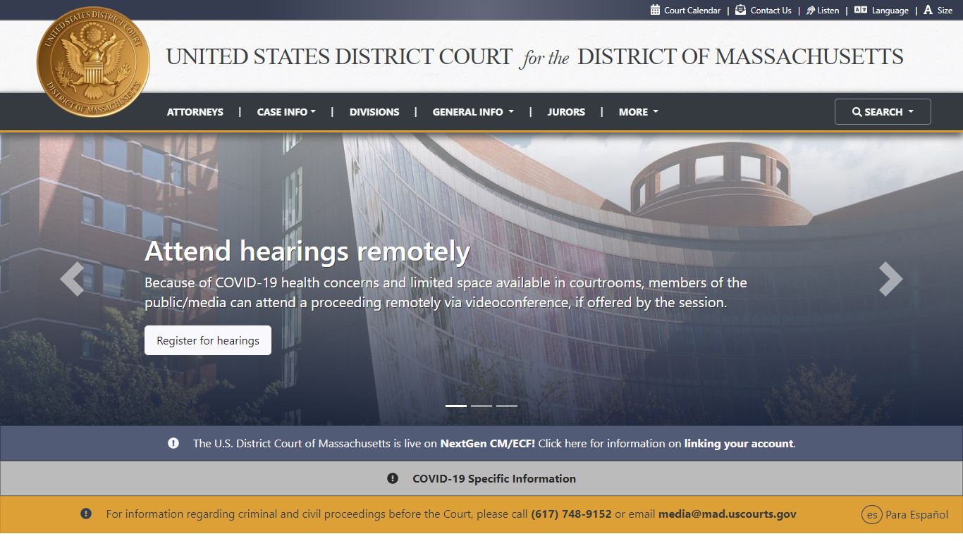 United States District Court for the District of Massachusetts