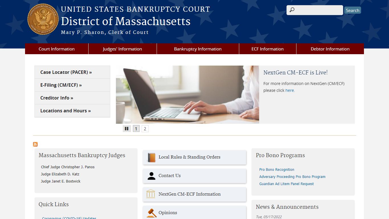 District of Massachusetts | United States Bankruptcy Court